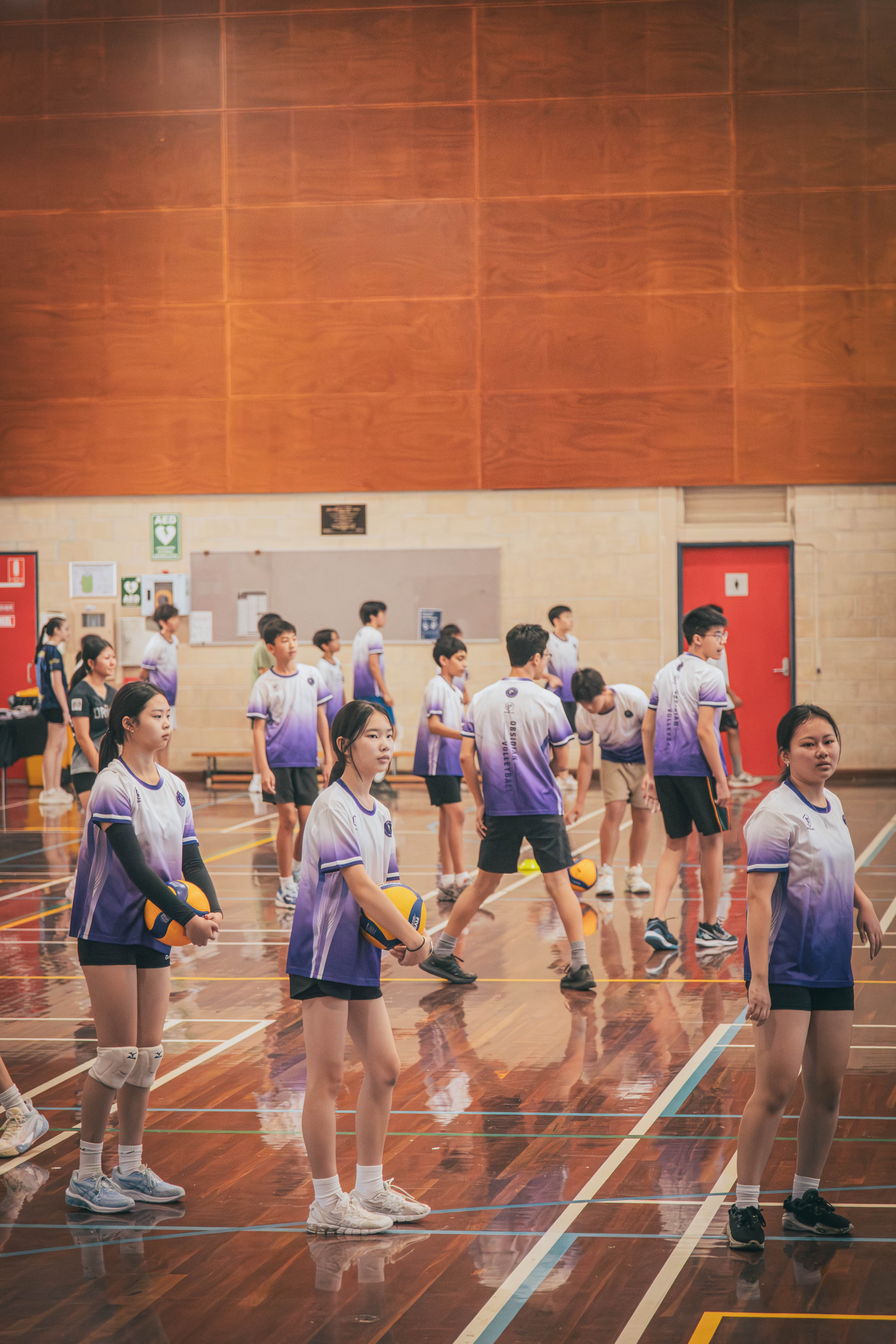 Obsidian Volleyball Academy junior players in training